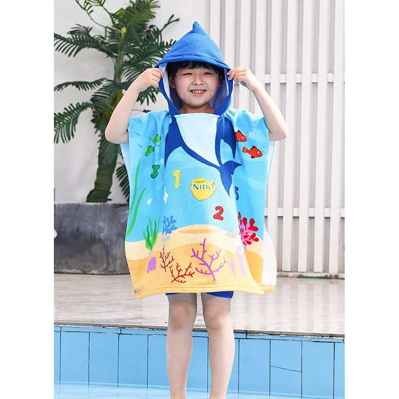 Hot sale Factory Custom Logo Towels - Hooded Cartoon Kids Cape Beach Towel  – Jiuling
