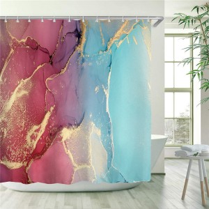 Cheapest Price China 100% Polyester Shower Curtain with Oeko Tex 100