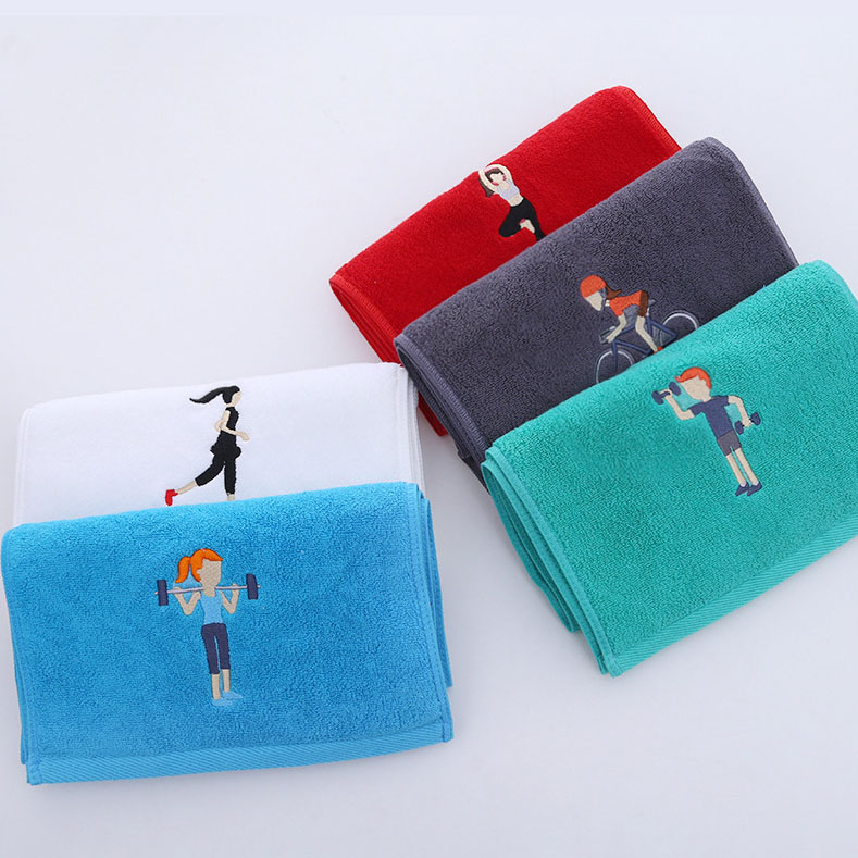 professional factory for Beach Towels Logo - Sports towel fitness running extended sweat-absorbent towel custom logo  – Jiuling