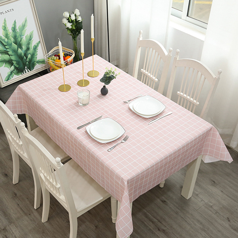 Simple style tablecloth PVC plaid tablecloth
