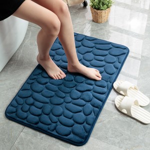 Thickened bathroom non-slip pebble floor mat