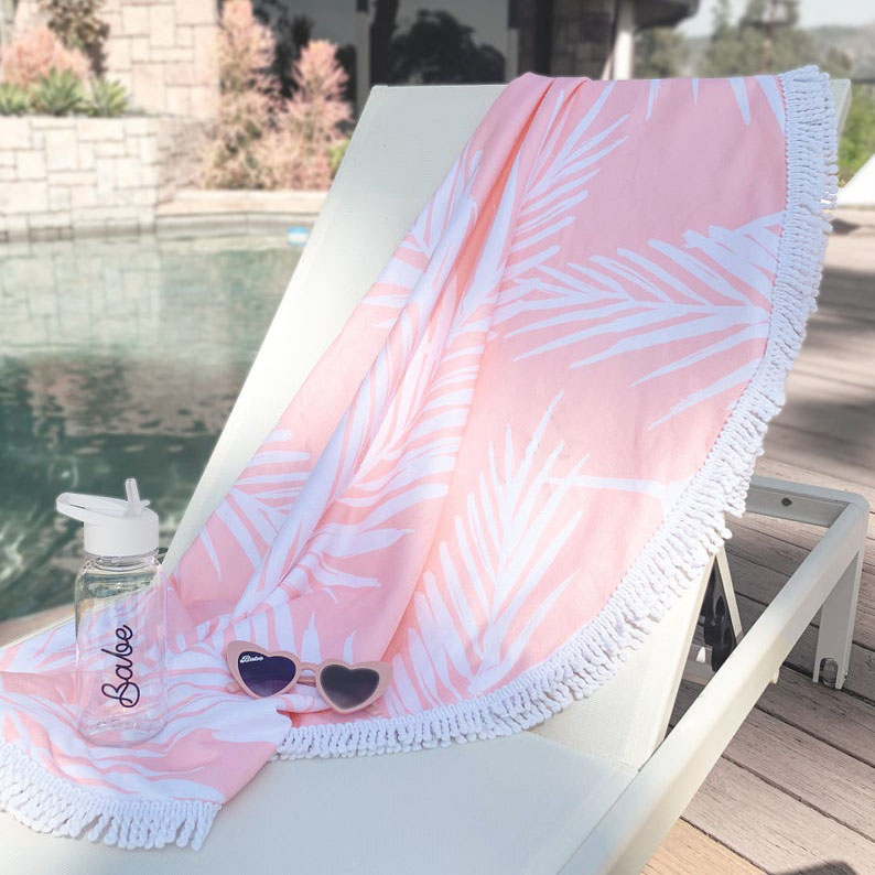 Wholesale Price China Microfiber Towel Beach - Factory direct sale microfiber round beach towel shawl beach towel  – Jiuling detail pictures