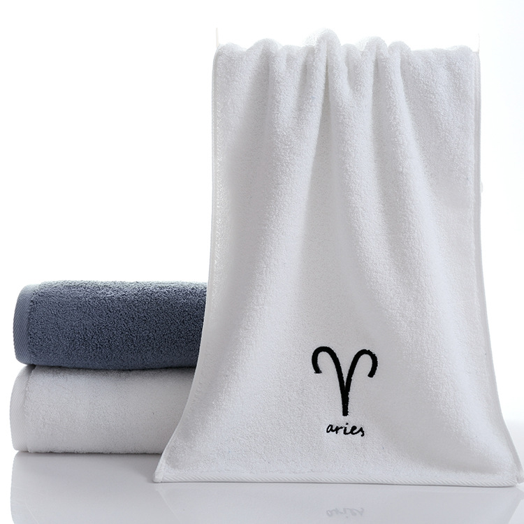 High Performance Compressed Bath Towel - Pure cotton towel constellation gift thickening sports face towel  – Jiuling