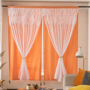 Cloth and yarn integrated double curtain blackout princess curtain