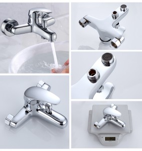 hot and cold water wall mounted shower mixer faucet