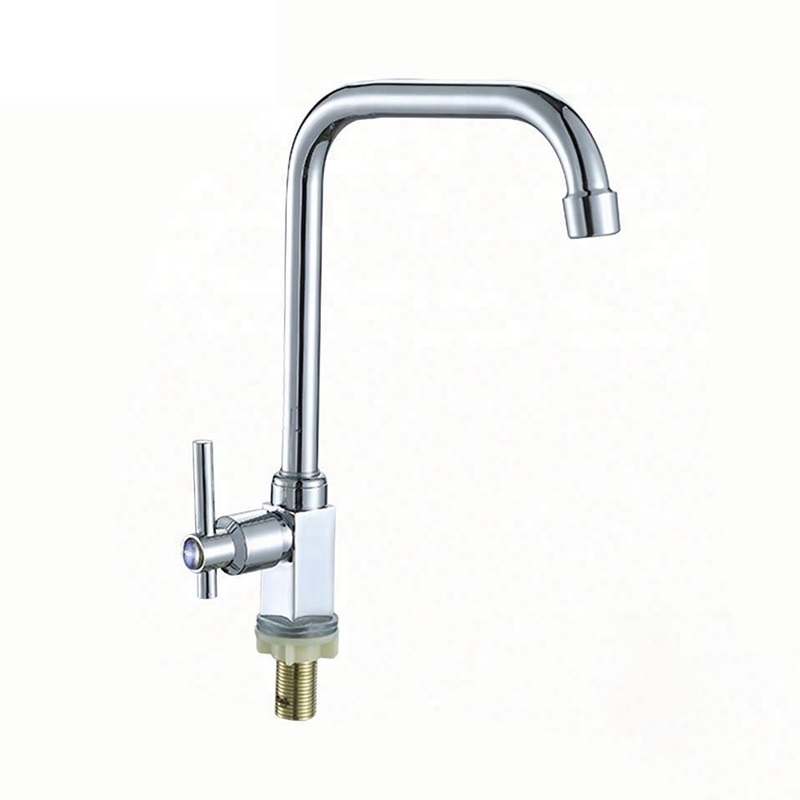 Factory wholesale Foot Pedal Toilet Flush Valve - Single cold cheap zinc kitchen water faucet – Jooka
