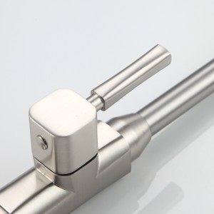Brush nickel single lever zinc alloy kitchen tap