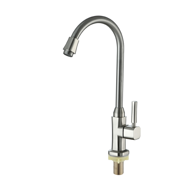 Brush nickel single lever zinc alloy kitchen tap Featured Image
