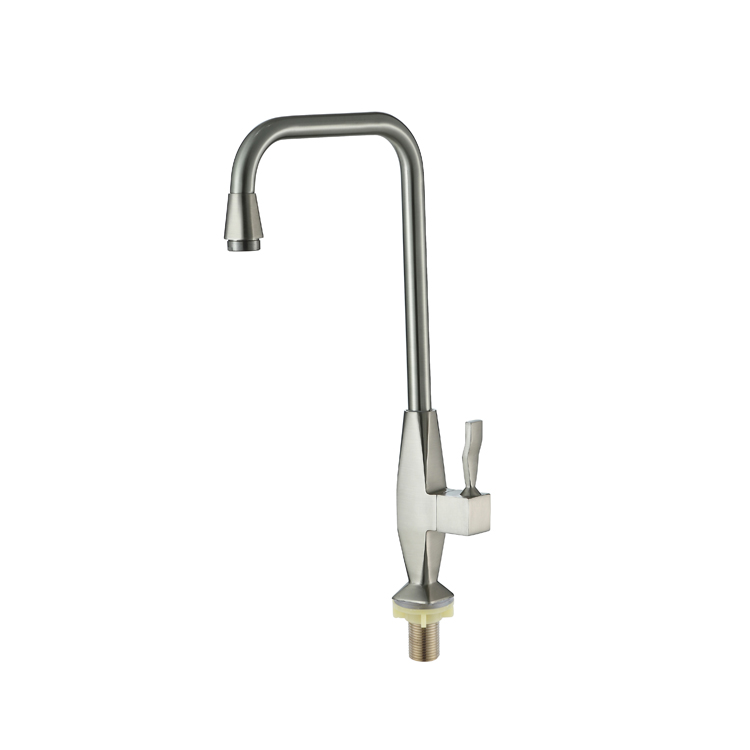 Factory wholesale Chrome Single Cold Bathroom Basin Faucets - Zinc kitchen water tap for kitchen sink taps – Jooka
