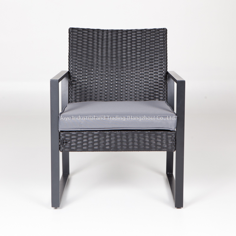 Best Backpacking Chair Supplier –  Joyeleisure Milton Steel Frame Rattan 3pcs Balcony Set – Joye