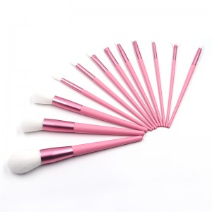 China wholesale Eyeshadow Brush - 12 pcs Pink Makeup Brush Set Professional Makeup Sets Women Make up Brush kit – JOYO