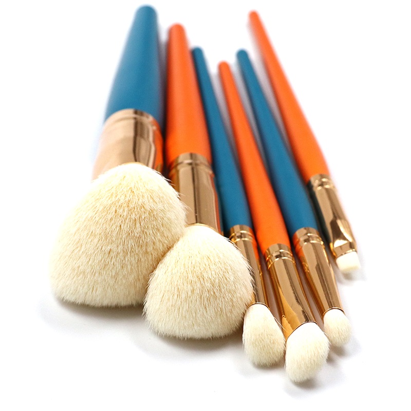 6pcs Makeup Brushes Set with package Premium Synthetic Foundation Brush Blending Face Powder Blush Concealer brush