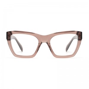 JOYSEE 2021 1534 Newest Design Stock Transparent Brown Glasses Women Fashion Cat Eye Acetate Optical Eyeglasses
