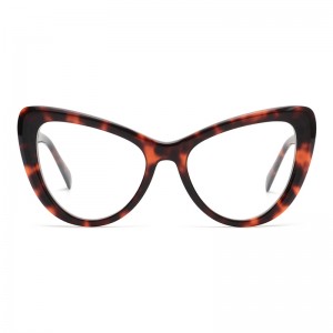Joysee 2021 1574 Italy Design Glasses Women Fashion Red Tortoise Shell Color Cat Eye Acetate Optical Eyewear
