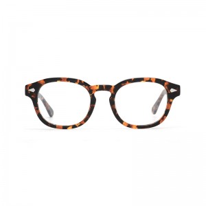 JOYSEE 2021 1673 Fashion Designer Oval Demi Color Tortoise Shell Acetate Optical Frames Eyewear Unisex Eyeglasses