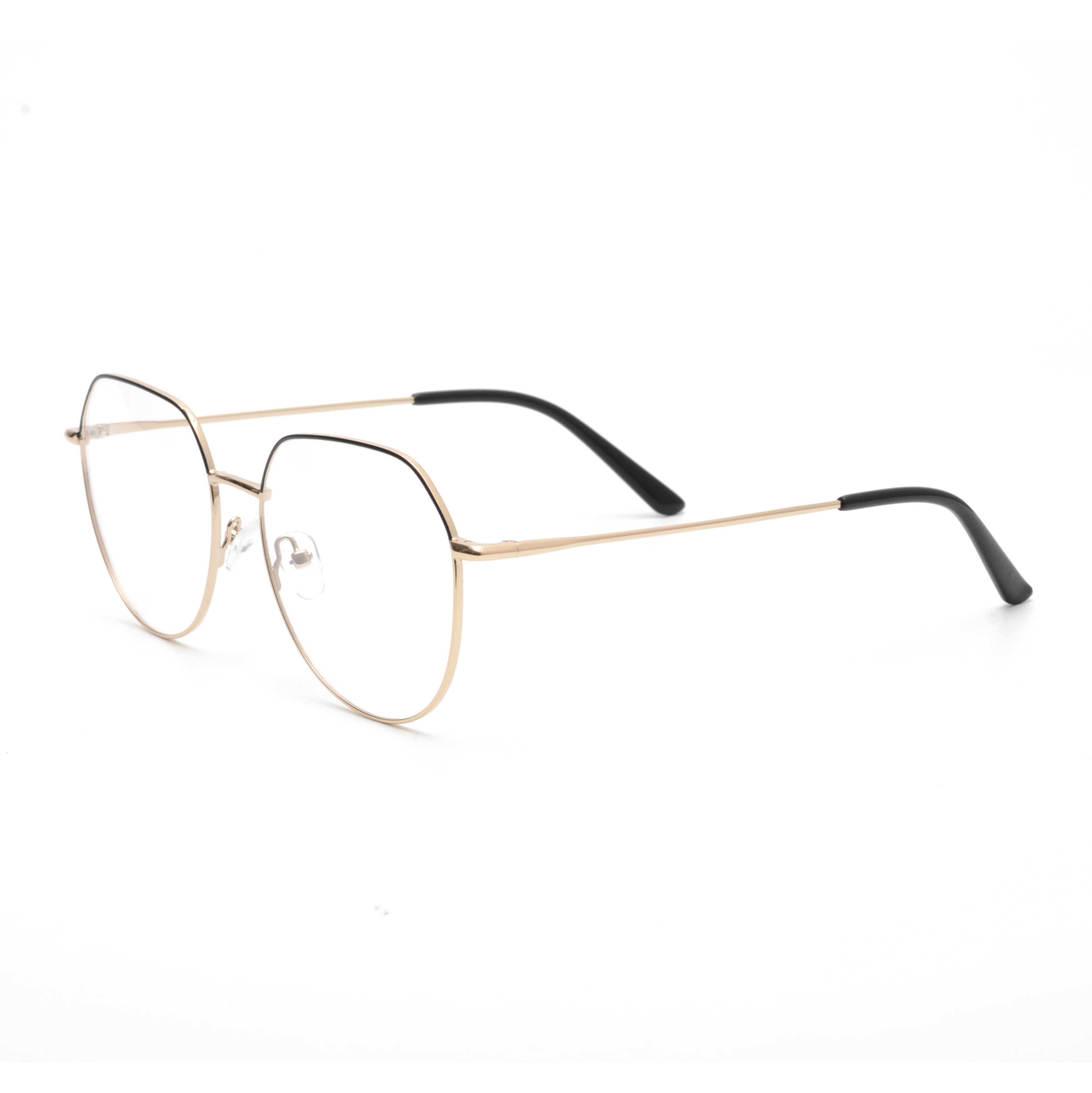 Joysee 2021 4211 Joysee High Quality Optical Frames Eyeglasses Trendy Polygon Anti Blue Metal Gold Frame Glasses