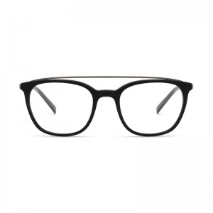 Joysee 2021 1427 Stylish double bridge anti blue eyewear square full frame acetate optical eyeglasses frames wholesale