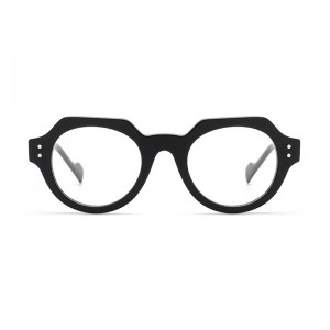 JOYSEE 2021 1395 Retro rivets design dark color acetate frame thick vintage small round designer glasses ready in stock spectacle frame