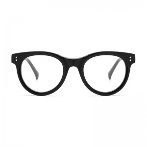 JOYSEE 2021 1378 High quality optical myopia eyewear round thick acetate full-frame anti-blue eyeglasses frames