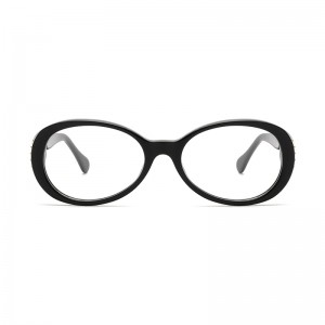 Joysee 2021 1453 Fashion style oval shape full rim unisex acetate optical glasses frame clear lens spectacle frames