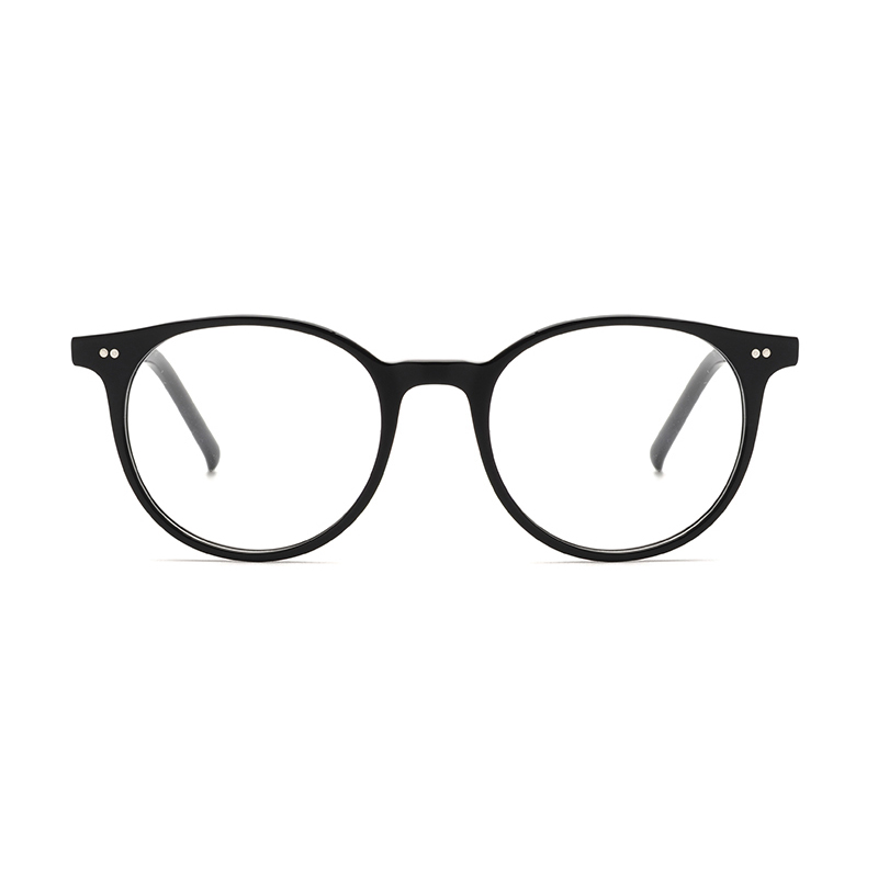JOYSEE 2021 1372 Retro style new design eyewear round shape Metal embellishment eyeglasses frames acetate Myopia glasses Featured Image
