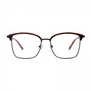 Joysee 2021 4150 yuppie‘s square metal &acetate full frame glasses for man Optical Eyeglasses Manufacturers