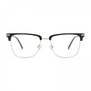 Joysee 2021 1102 Manufacturers Half Eyebrow Metal Square Optical Frames Eyeglasses