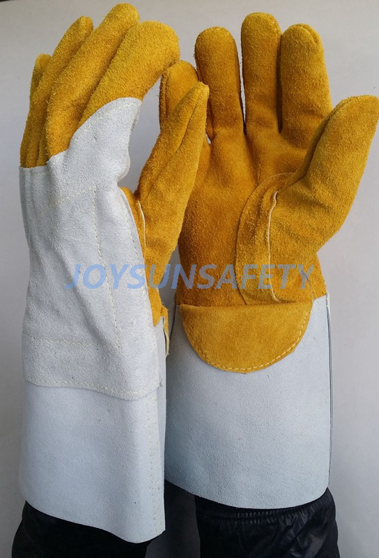 Wholesale China Cow Leather Welding Gloves for Welders MIG Fireplace Stove BBQ Gardening Welding Mask Diya Wood Working