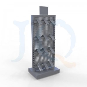 China Cheap price Cloth Display Stand For Shop - POP metal double-sided shoe display rack – Jiquan