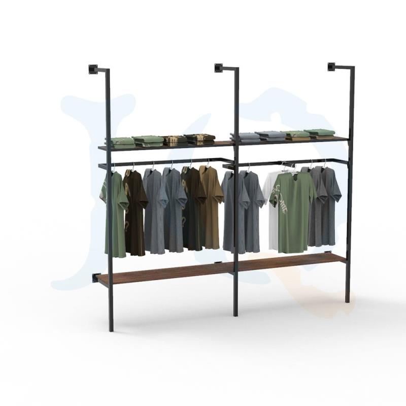 Metal Wallmounted clothing display rack
