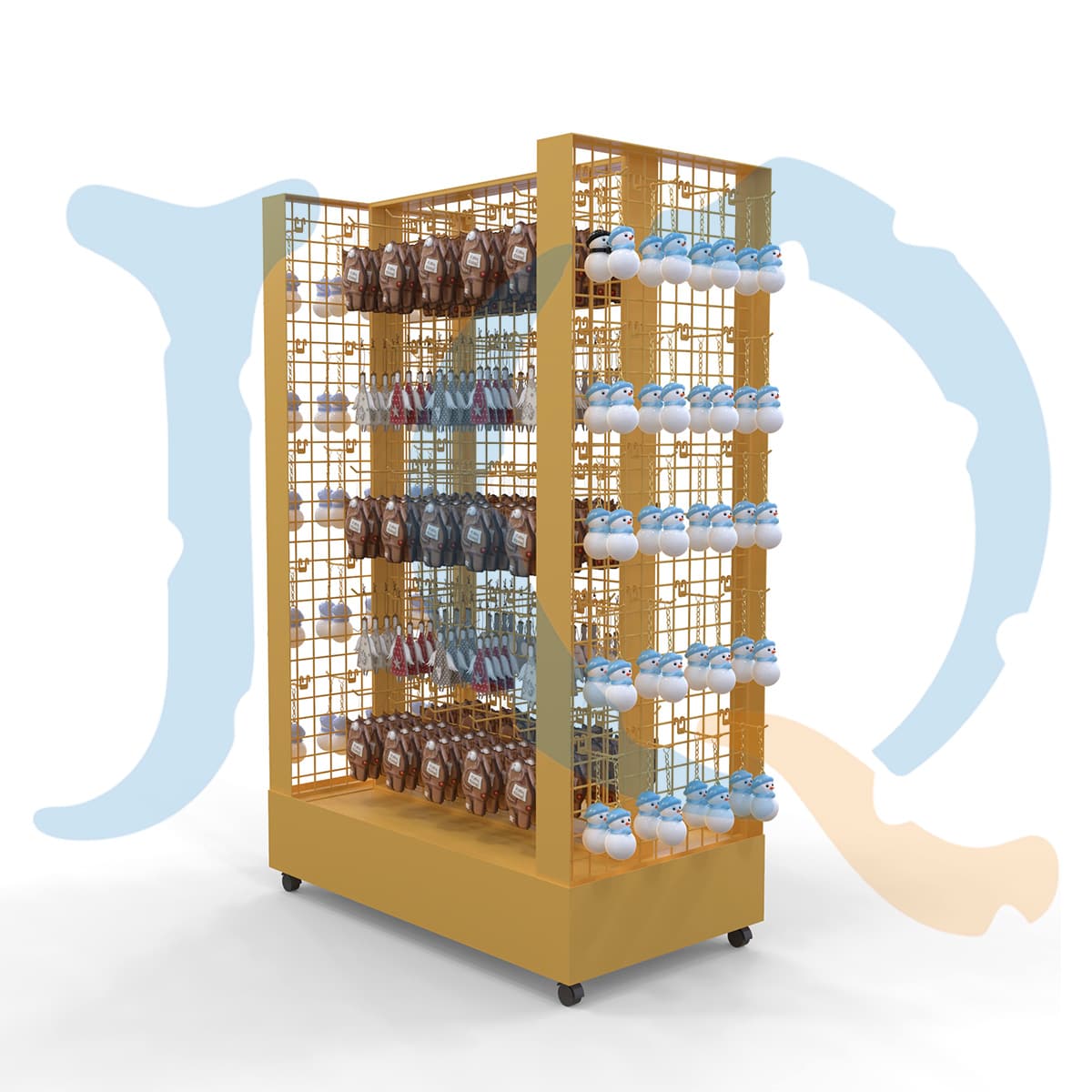 retail display shelves with hooks