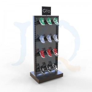 China Cheap price Cloth Display Stand For Shop - POP metal double-sided shoe display rack – Jiquan