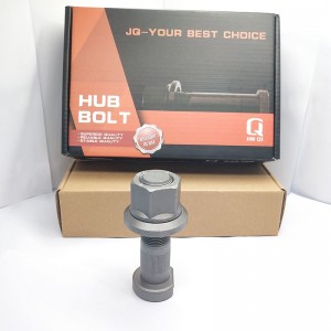 JQ Manufaktur M22X1.5 Roda Bolts Supplier Treuk Otomatis Stud Hub Kacang Roda Bolt Treuk pikeun SAF