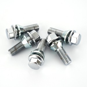 Factory processing custom 17MM automotive hub screws M12x1.25 flange head outer hexagonal bolts 994-06MF ‎610-456