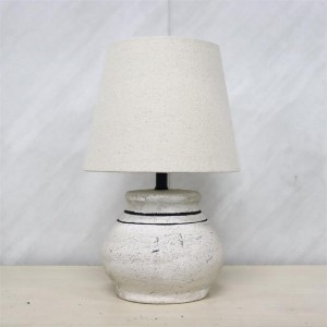 Vintage minimalist distressed ceramic table lamp