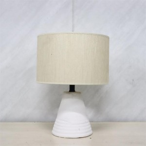 Ceramic table lamp with linen shade