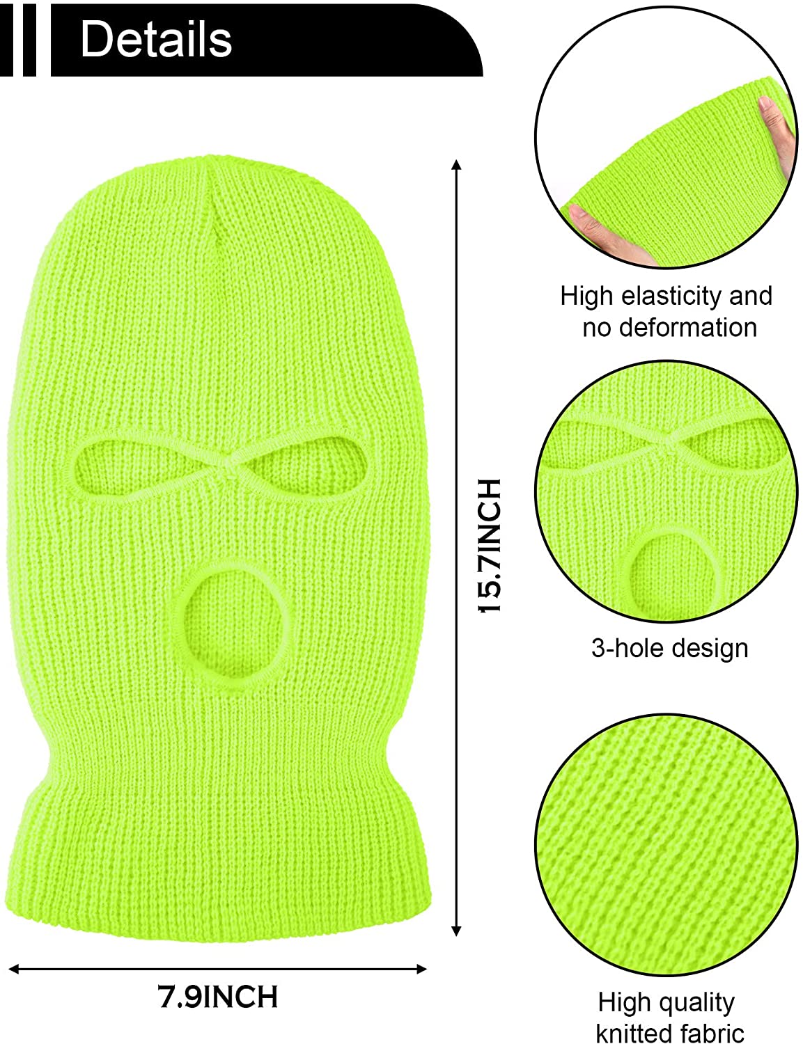 Acrylic knitting face mask