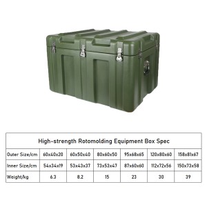 High-strength rotomolding holder box for Long-Term storage