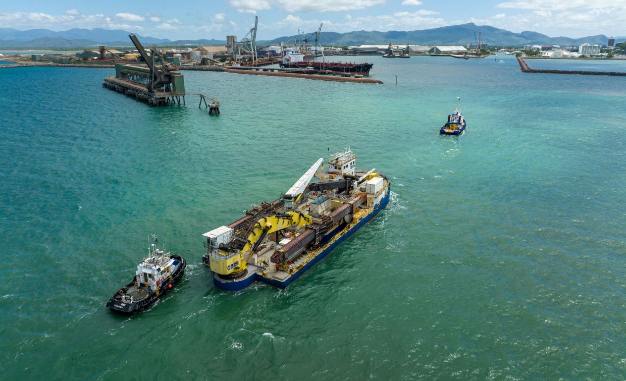 Townsville dredging hits milestone – One year of channel widening