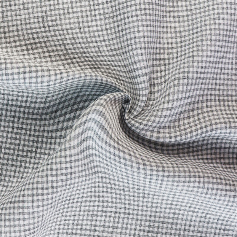 Best Quality Cotton Poplin Fabric -  China Wholesale Light Weight 90GSM  Melange cotton Check Woven Fabric – Lvbajiao
