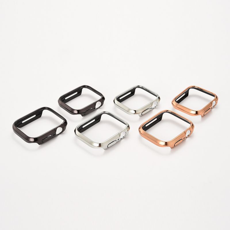 For Apple Watch Series 7 45mm Electroplating Hard PC Watch Case Anti-fall  Protective Cover - Transparent Wholesale