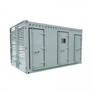 Didelio našumo 700KW/875KVA galingas tylus vandeniui atsparus generatoriaus komplektas konteinerinis elektrinis dyzelinis generatorius