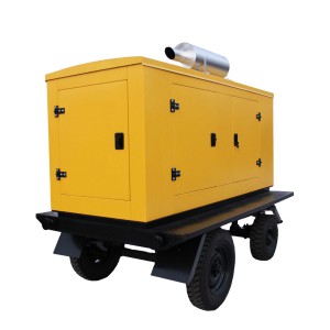 Mobile trailer diesel generator waterproof 32KW/40KVA power silent generator groupe electrogene