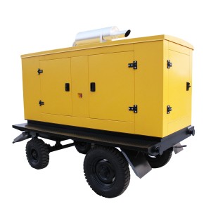 Lydløs, bevægelig 40KW/50KVA mobil trailer diesel generatorer lydisolerede standby diesel generator sæt