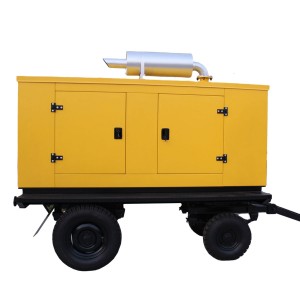 55KW/69KVA electric silent genset movable trailer diesel generator low noise diesel generators
