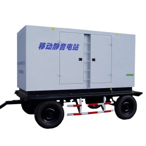 Generatori diesel di rimorchi mobili silenziosi 40KW/50KVA insonorizzati set di generatori diesel standby