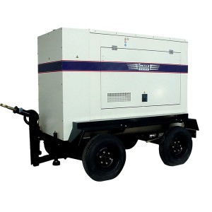 130KW/163KVA mobilus priekabos dyzelinis generatorius tylus žemo triukšmo garsui nepralaidus dyzelinis generatorius