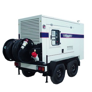 90KW/113KVA mobile trailer Diesel generans tacet soundproof electrica satus dynamo generantis