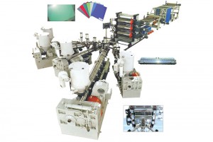 Multi-layers co-extrusion plastic sheet board  extrusion line