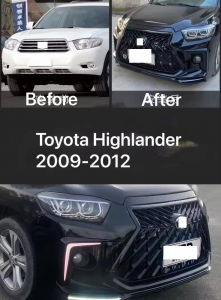 New Direct Factory Upgrade Modified Bumper Body Kits for Highlander to Lexus Style